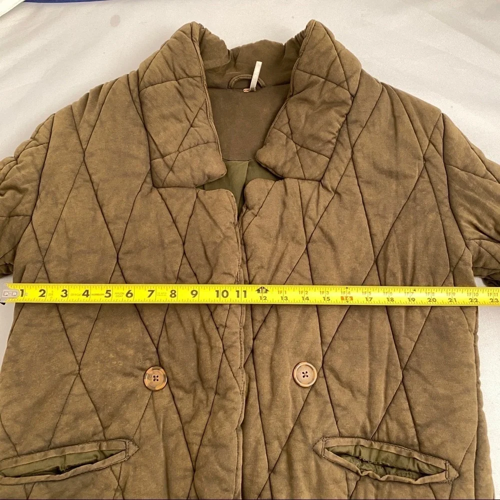 Free People military green Tawny Pillow Jacket M
